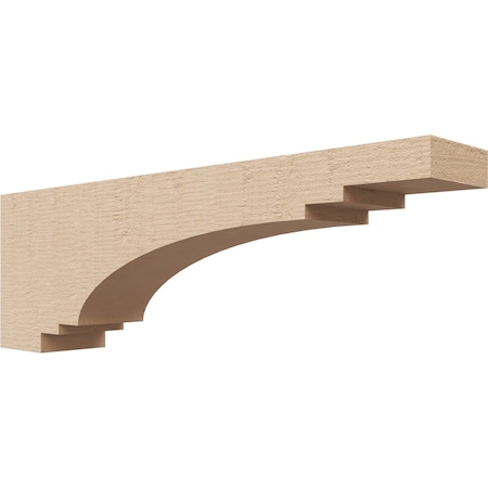 3in. W X 18in. D X 6in. H Series 3 Thin Pescadero Rough Cedar Woodgrain TimberThane Corbel, Tan